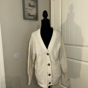 Falls Creek Women's Cream Knit Cardigan